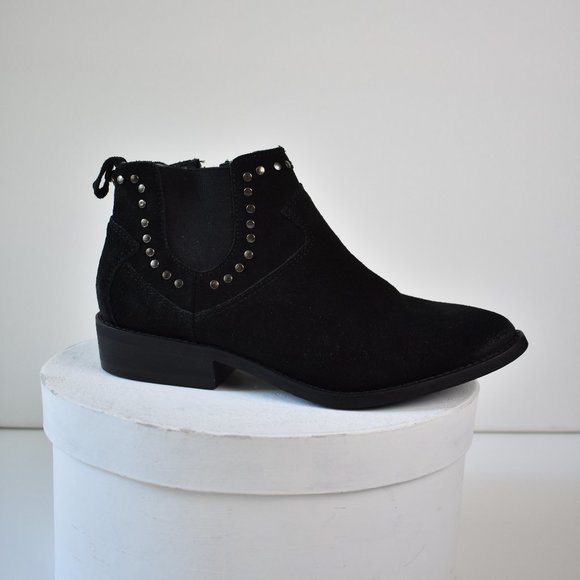 Treasure & Bond Shoes - Treasure & Bond Studded Black Suede Ankle Booties